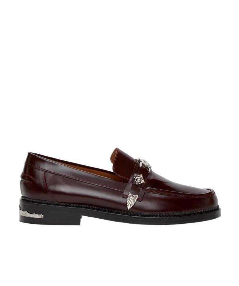 Toga Virilis Hardware Embellished Low Heel Loafers In Black