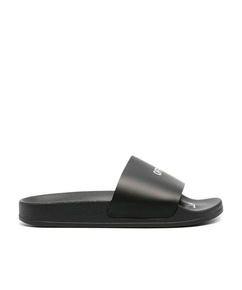 Off-white Printed Pool Slider Black No Color In Black