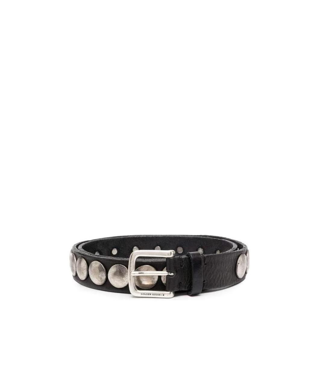 GOLDEN GOOSE DISC-EMBELLISHED BELT 