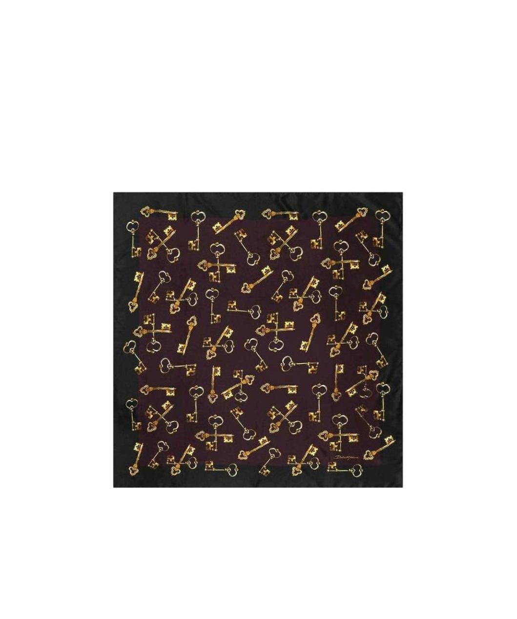 Dolce & Gabbana Silk Printed Scarf In Black
