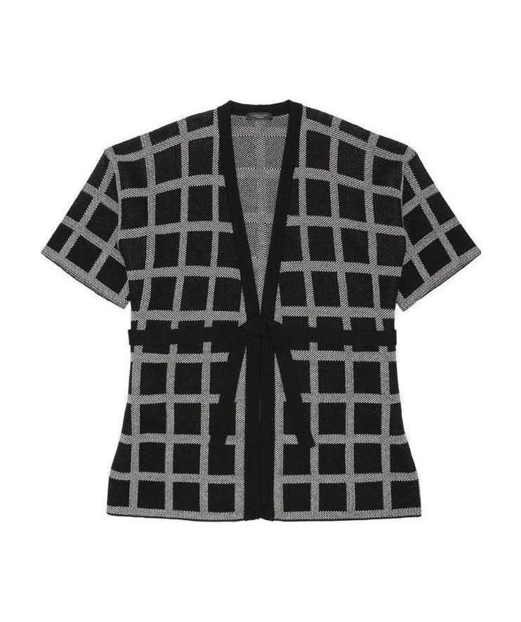 WEEKEND MAX MARA LACE-UP SHORT-SLEEVED CARDIGAN