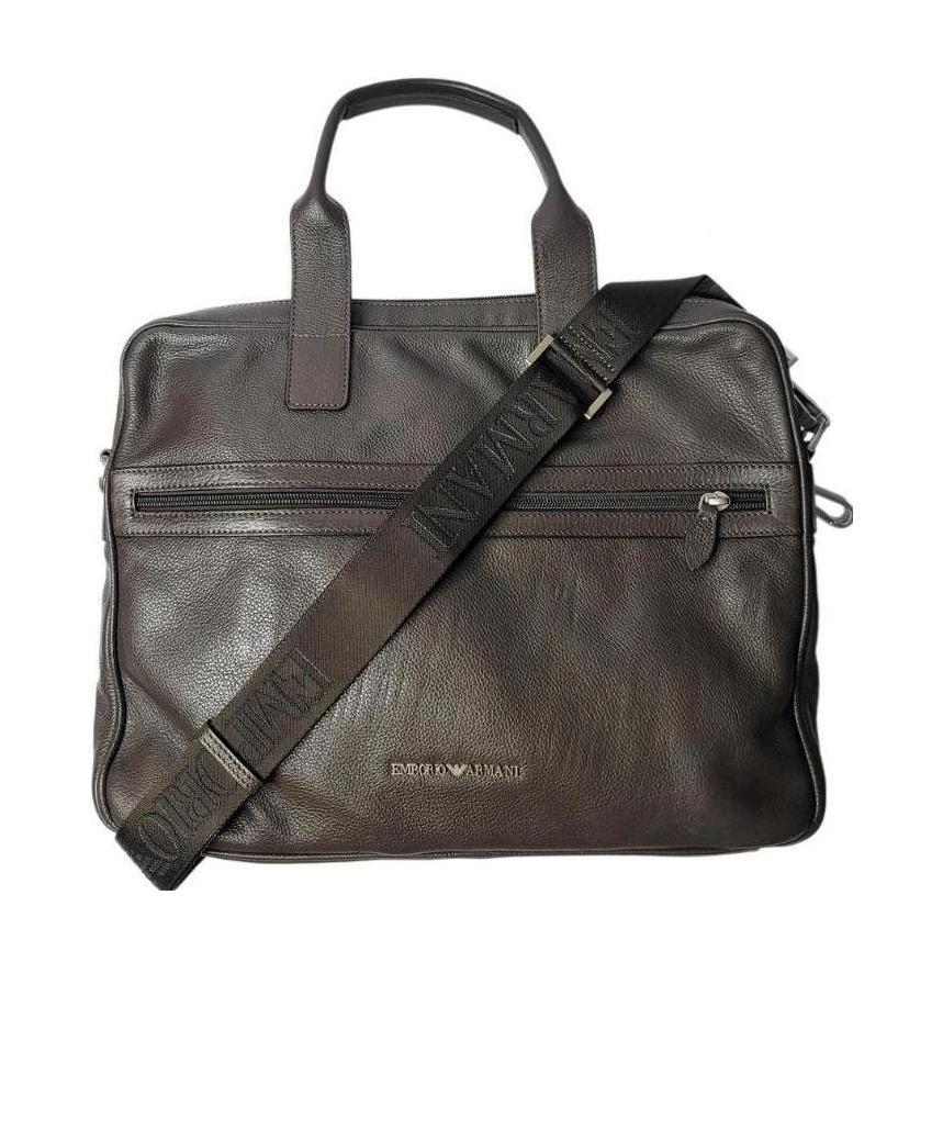 Emporio Armani Logo Details Handbag In Black