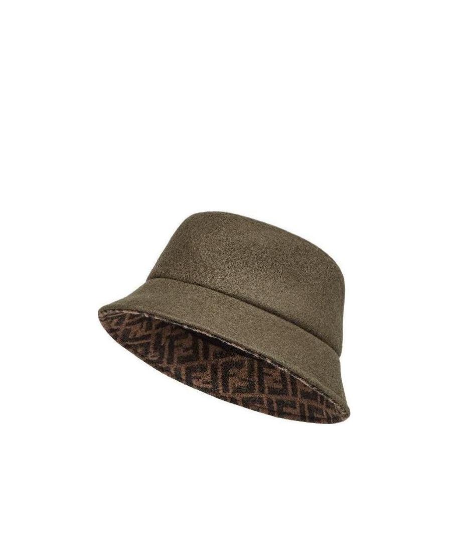 Fendi Felted Wool Bucket Hat In Green