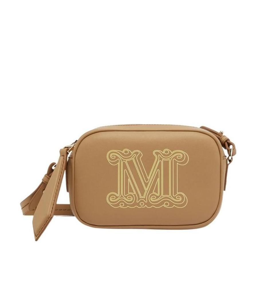 Max Mara Logo Printed Mini Shoulder Bag In Brown