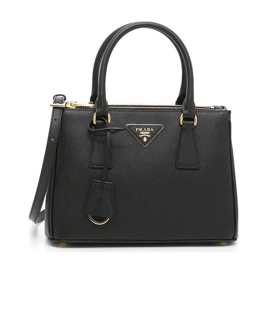 Prada Womens Black Galleria Small Saffiano-leather Tote Bag In Black