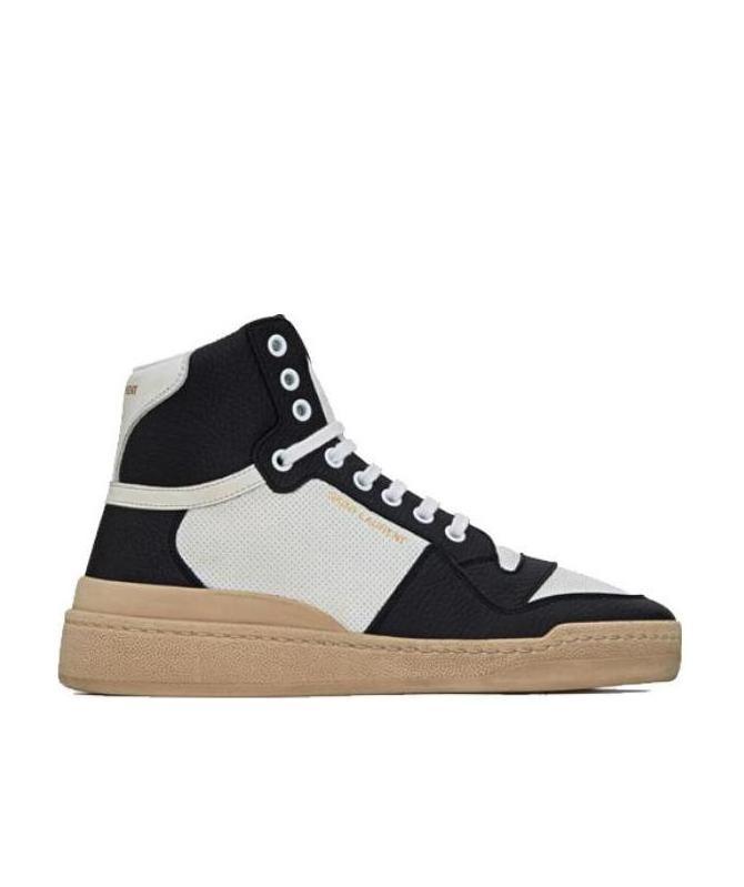 Saint Laurent Sl/24 Logo High-top Sneakers In Black