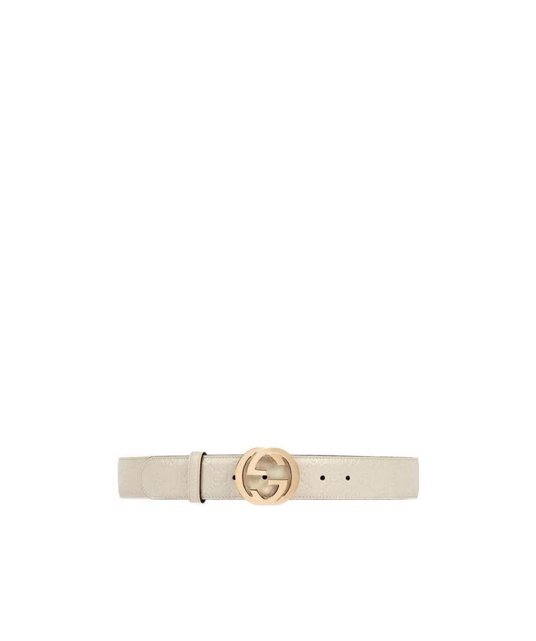 Gucci Logo Printed Belt In Nude