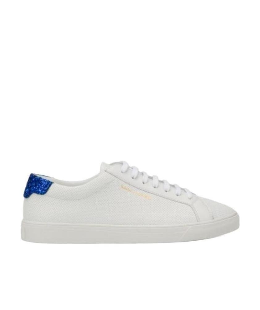 Saint Laurent Andy Strapped Casual Sneakers In White