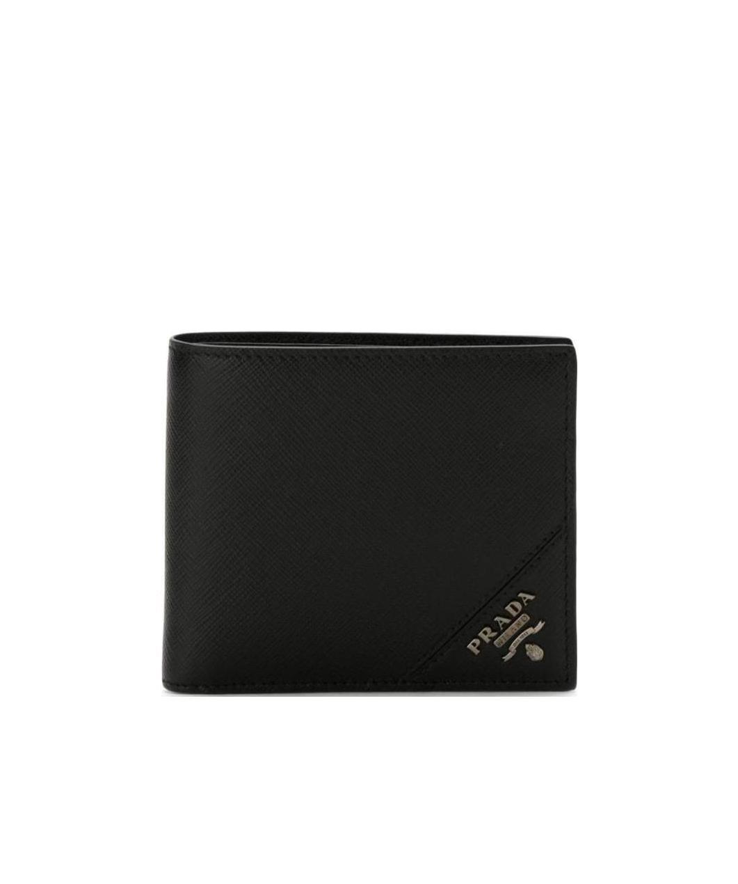 Prada Saffiano Leather Wallet In Black