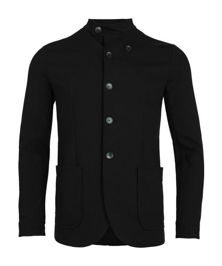 Armani Collezioni Logo Casual Jacket In Black