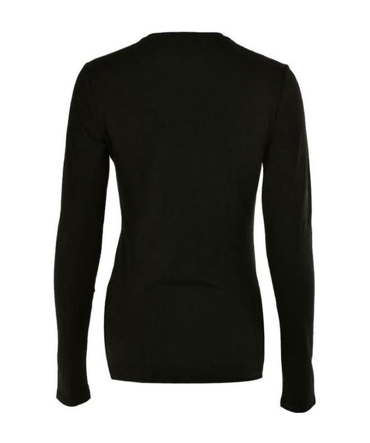 Shop Armani Jeans Long Sleeved T-shirt In Black