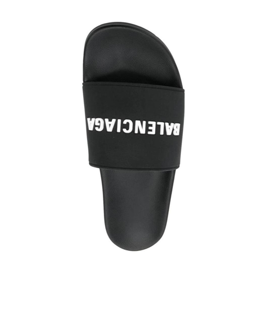 BALENCIAGA SANDALI BASSI POOL SLIDE DA UOMO IN NERO