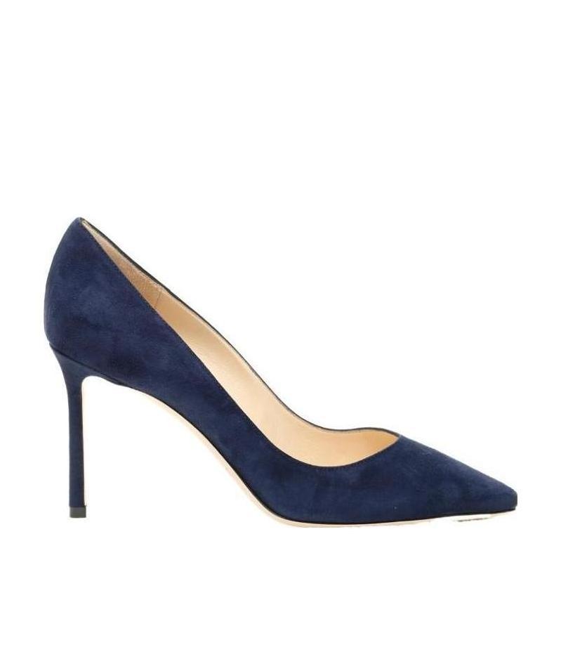 Jimmy Choo Romy 85 Thin-sole And Shallow High Heels In Blue
