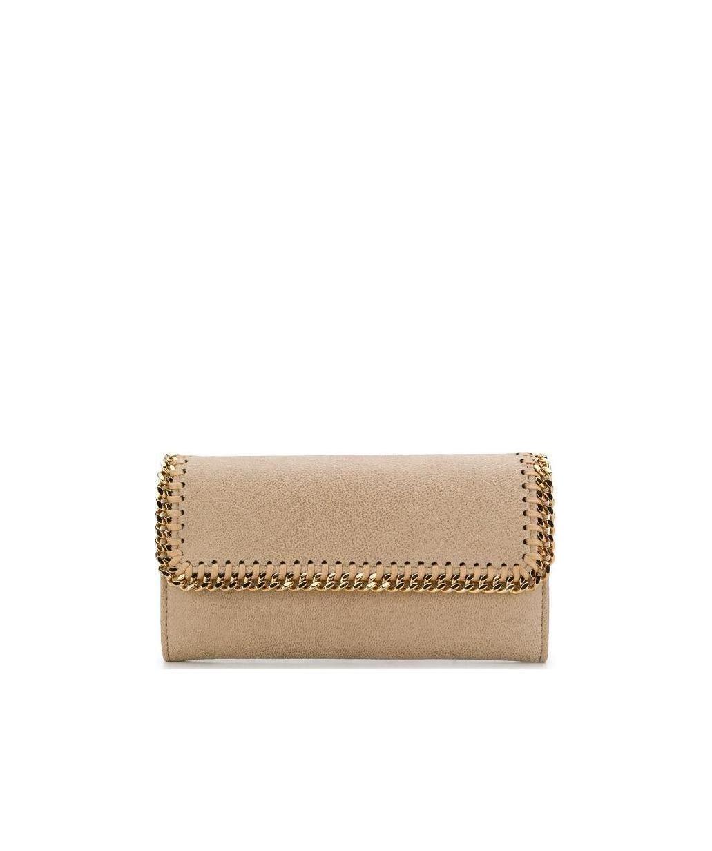 Stella Mccartney Falabella Wallet In Gray