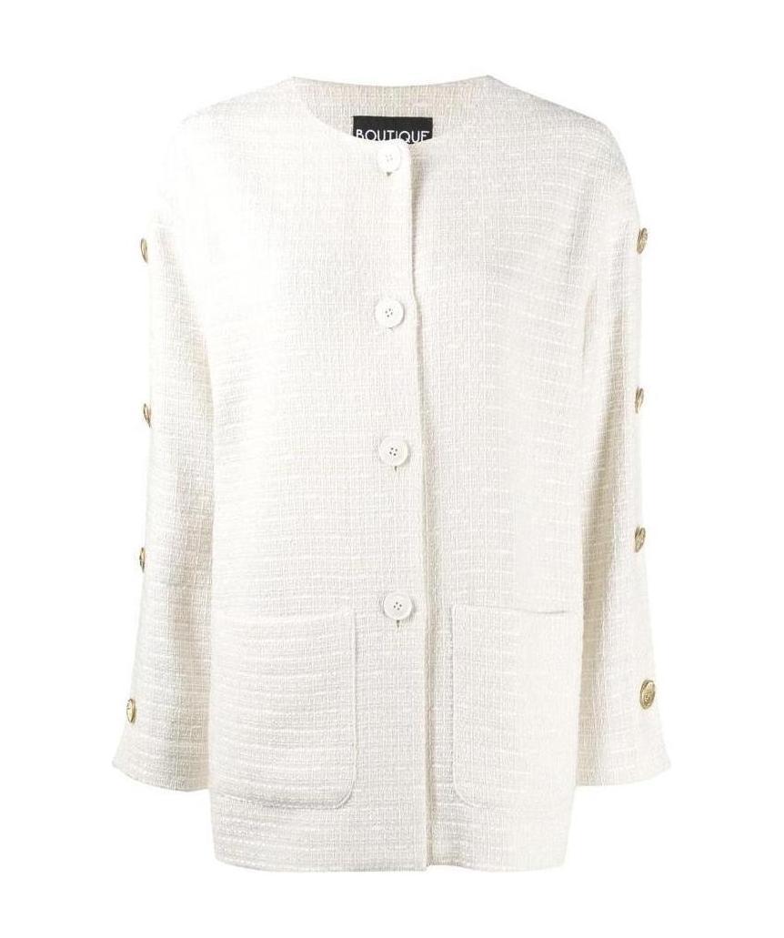 Moschino Button Details Loose Cardigan In White