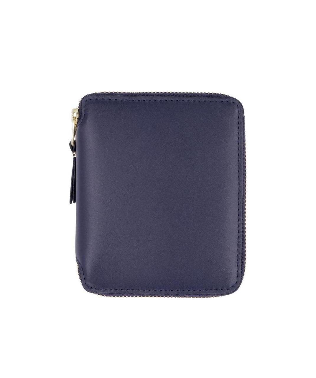 Comme Des Garçons Zip-closure Compact Calfskin Wallet In Black