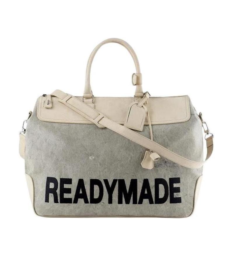 Readymade Logo-print Contrast-panel Holdall Bag In Nude