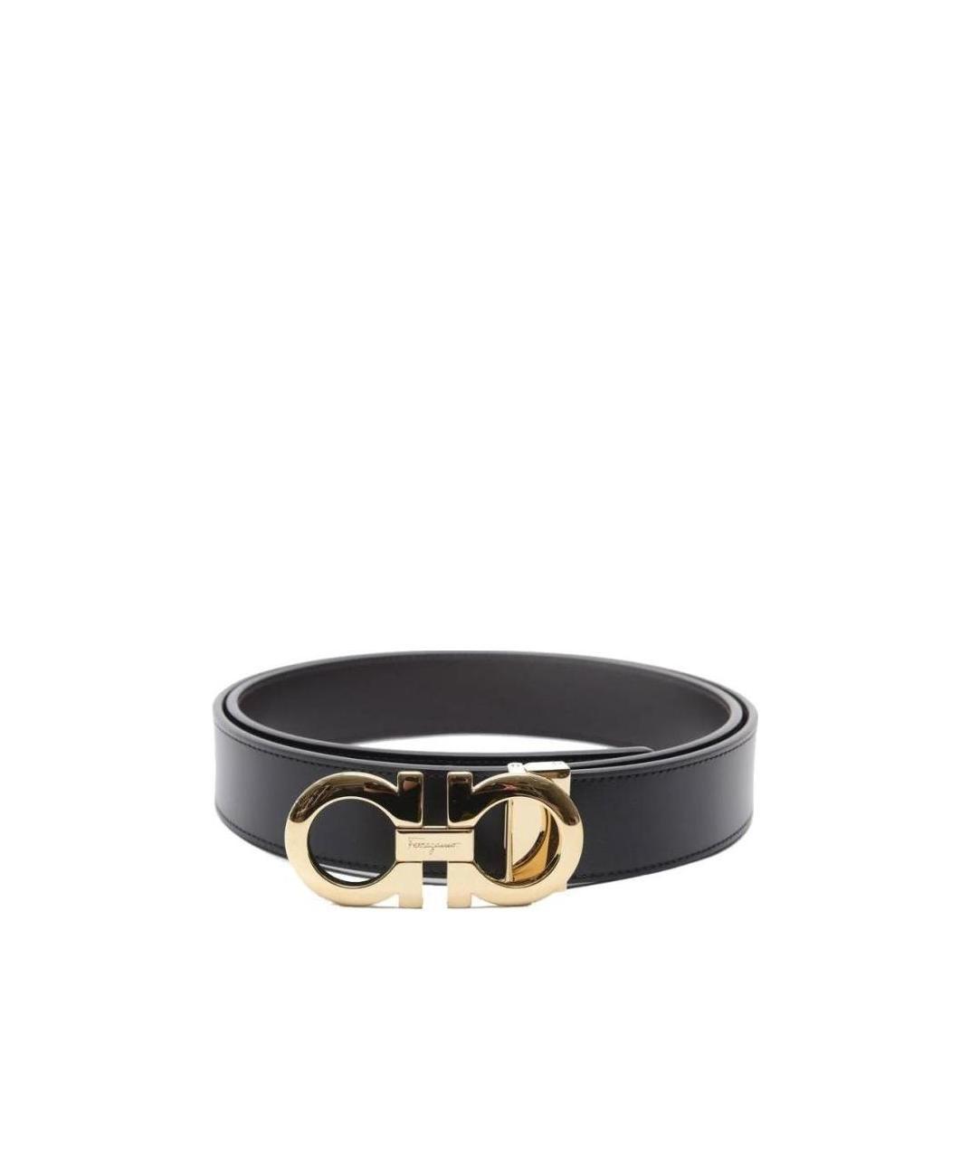Ferragamo Double-sided Adjustable Gancini Belt In Black