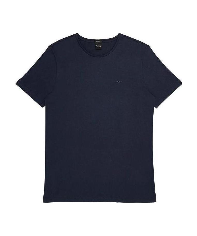 Hugo Boss Round-necked Logo T-shirt In Black