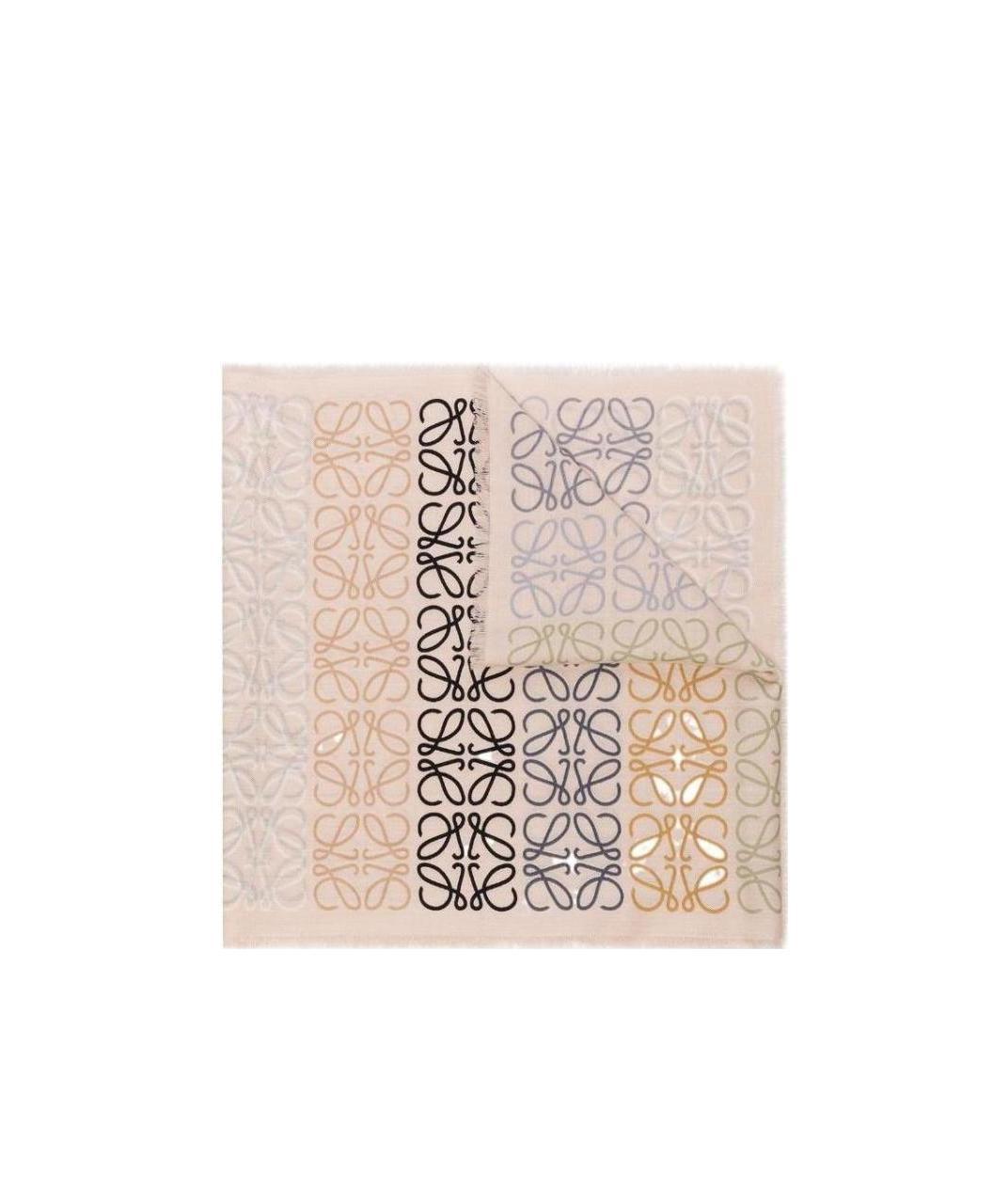 LOEWE ANAGRAM LINES SCARF IN WOOL, SILK AND CASHMERE