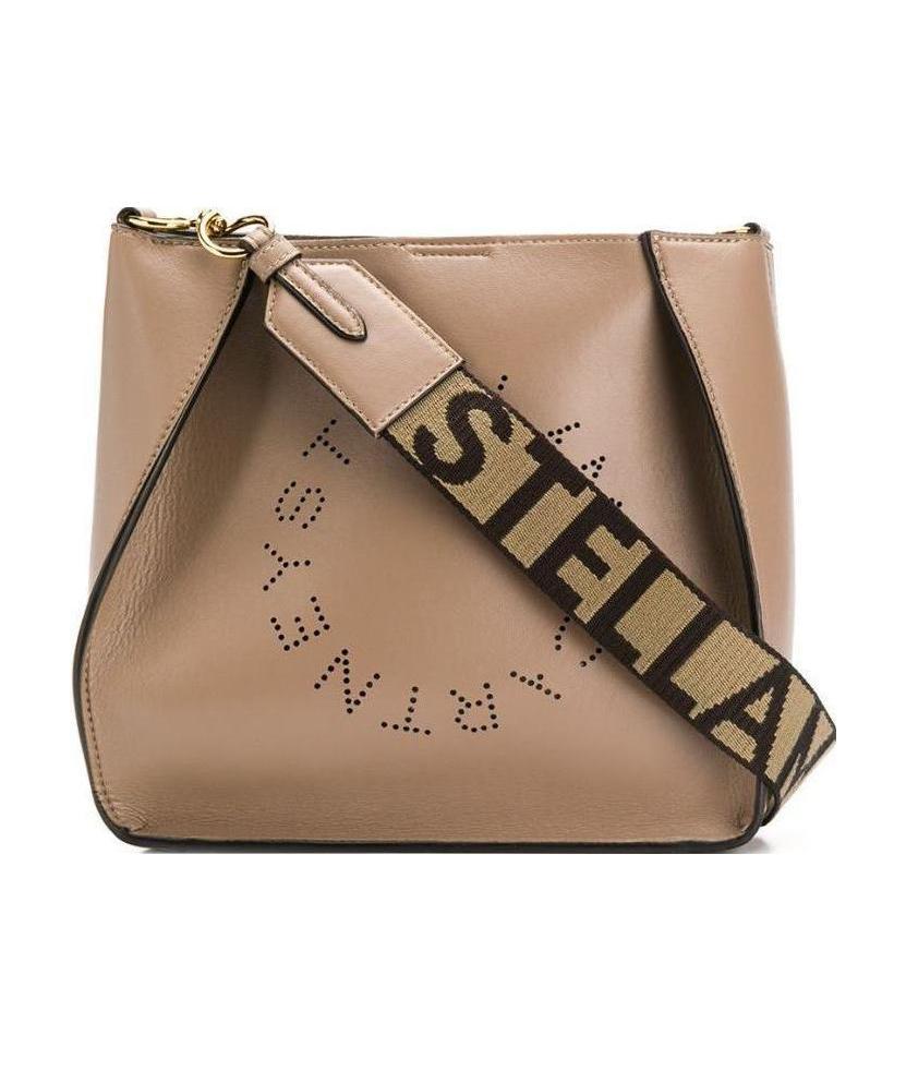 Stella Mccartney Stella Logo Crossbody Bag In Brown