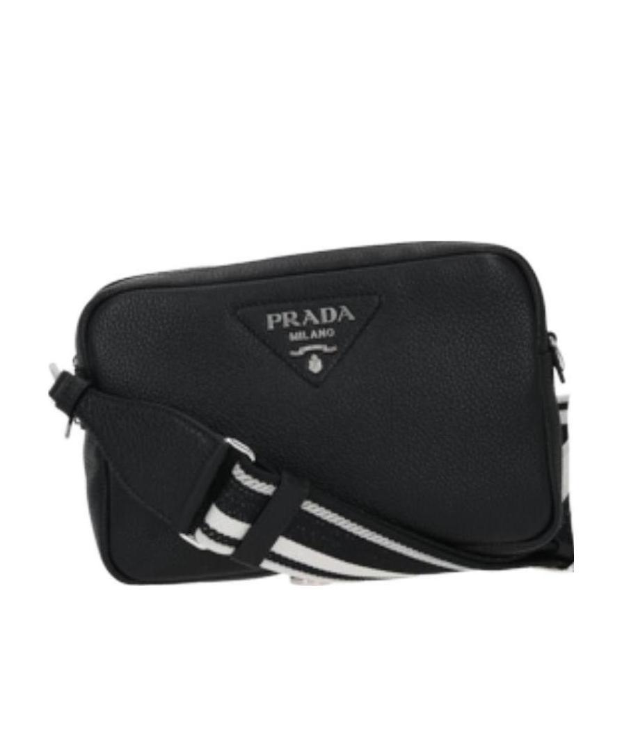 Prada Flou Shoulder Bag In Black