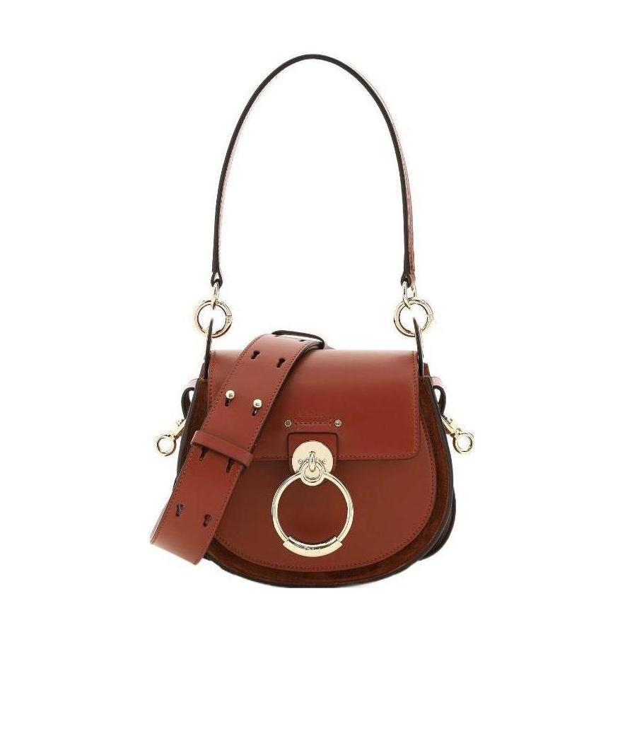 Chloé Tess Shoulder Bag In Brown