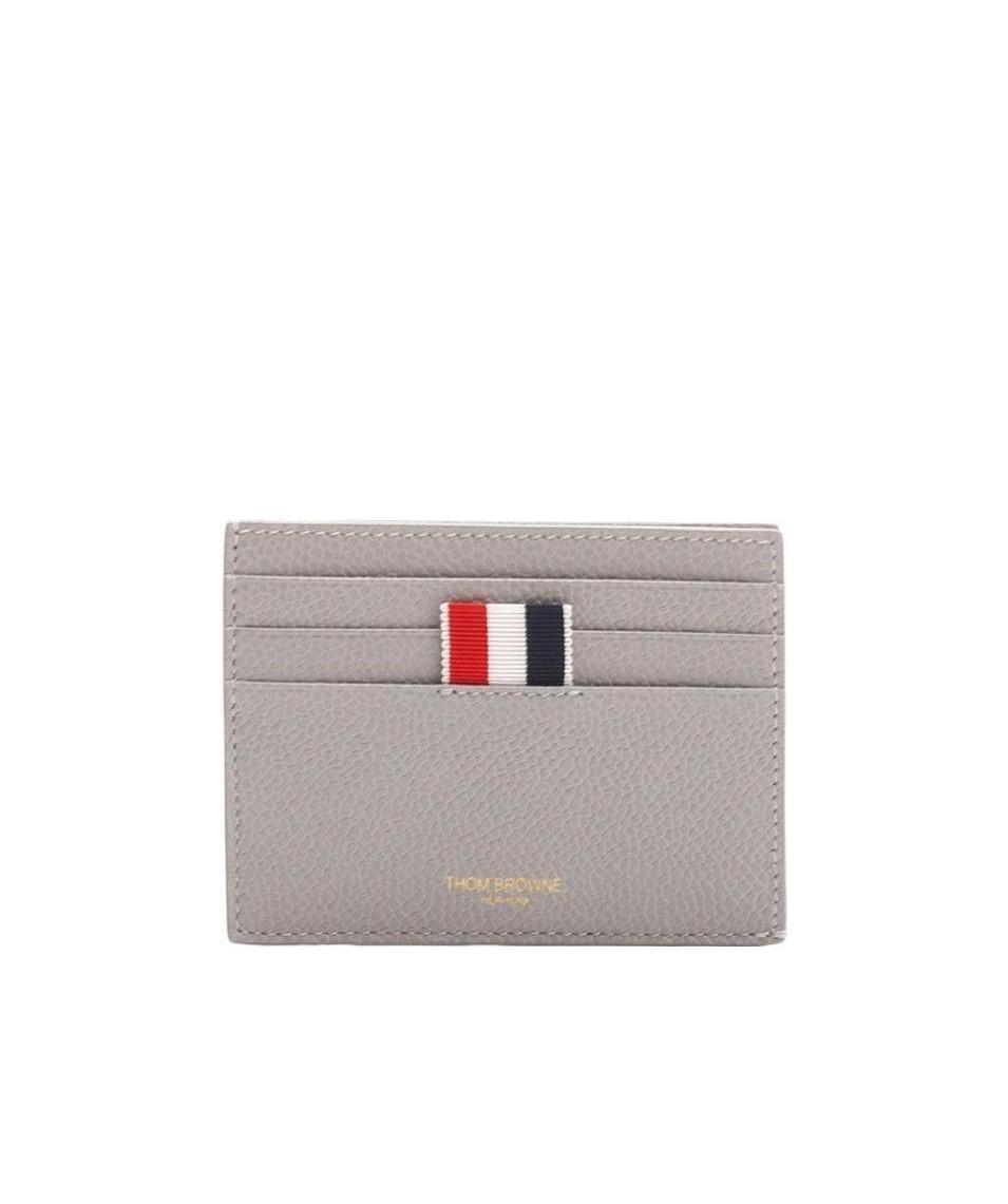 Thom Browne Wallet With Signature Stripe Detail In White