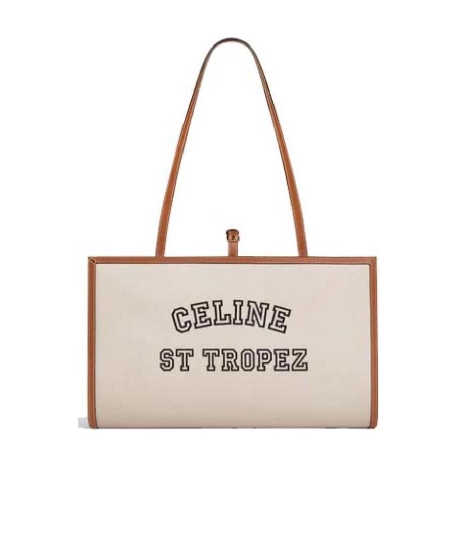 CELINE CELINE TOWEL CARRIER IN ST TROPEZ PRINT AND CALFSKIN