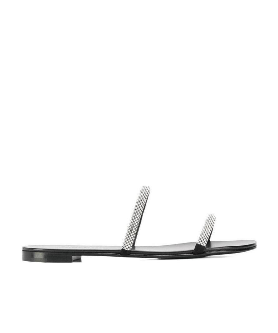 Giuseppe Zanotti Water Drill Inlaid Flip-flop In White