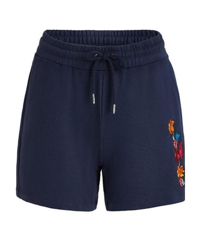 EA7 NAVY BLUE FLORAL SHORTS 