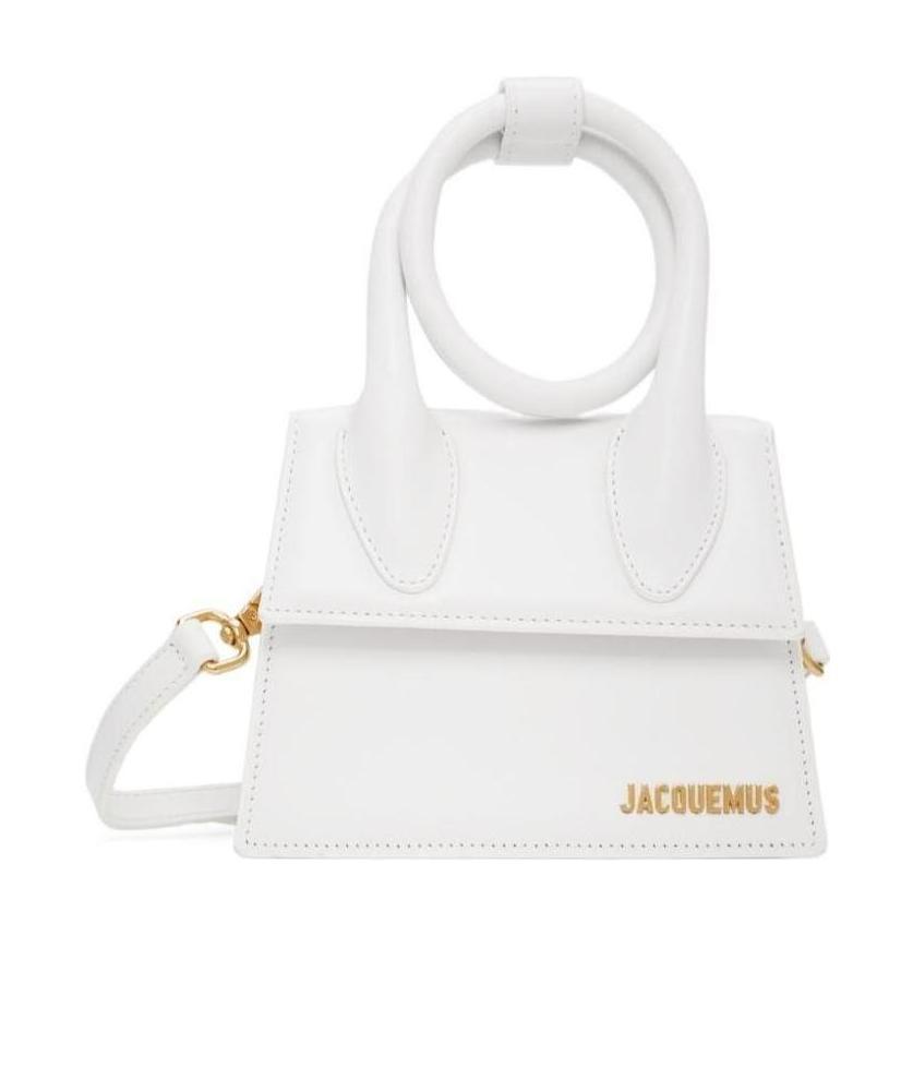 Jacquemus Logo Flip Shoulder Bag In White