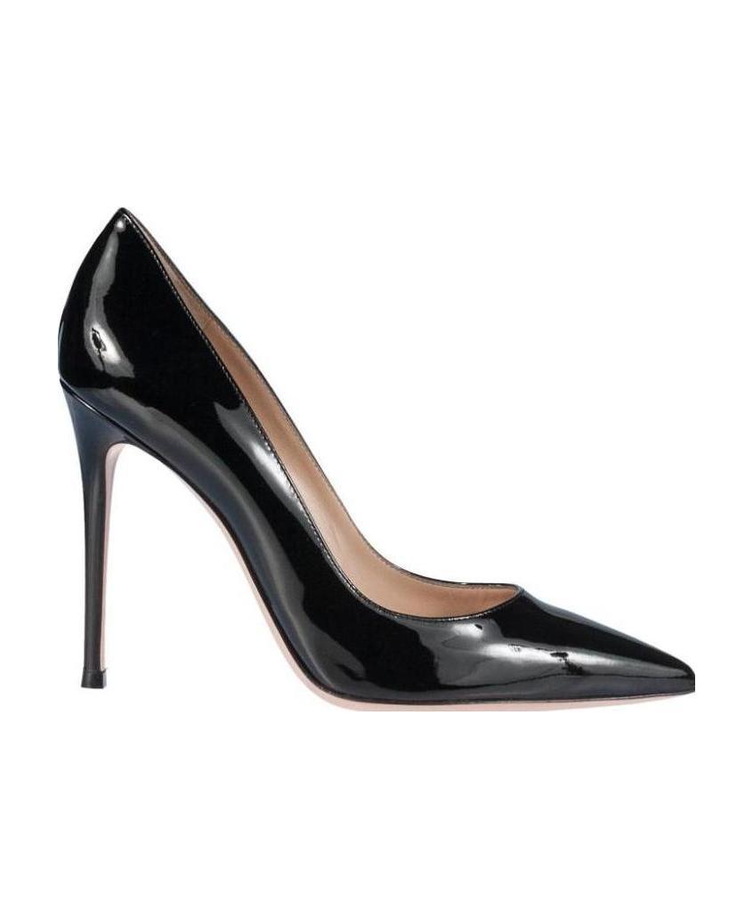 GIANVITO ROSSI POINTED LACQUERED LEATHER HIGH HEELS