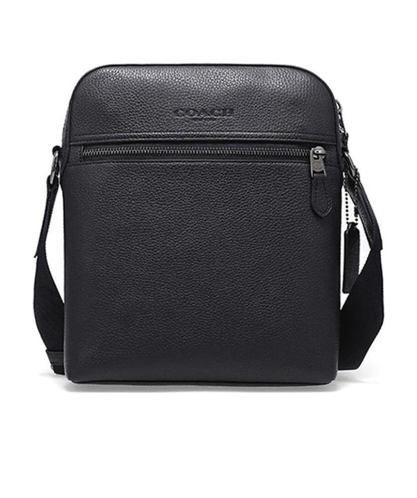 Coach Logo Embossed Shoulder Bag In Black