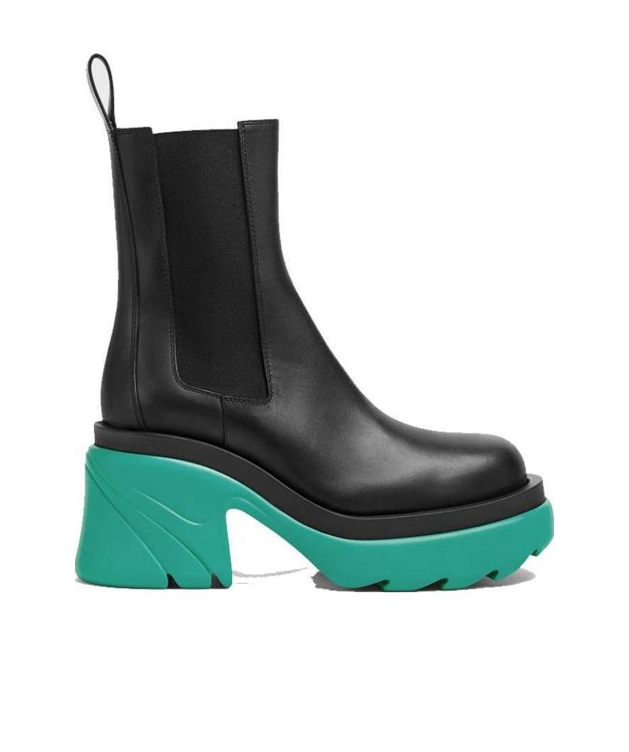 Bottega Veneta Woman Ankle Boots Black Size 10 Calfskin In Black