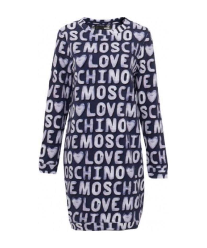 Moschino Printed Dress In Black