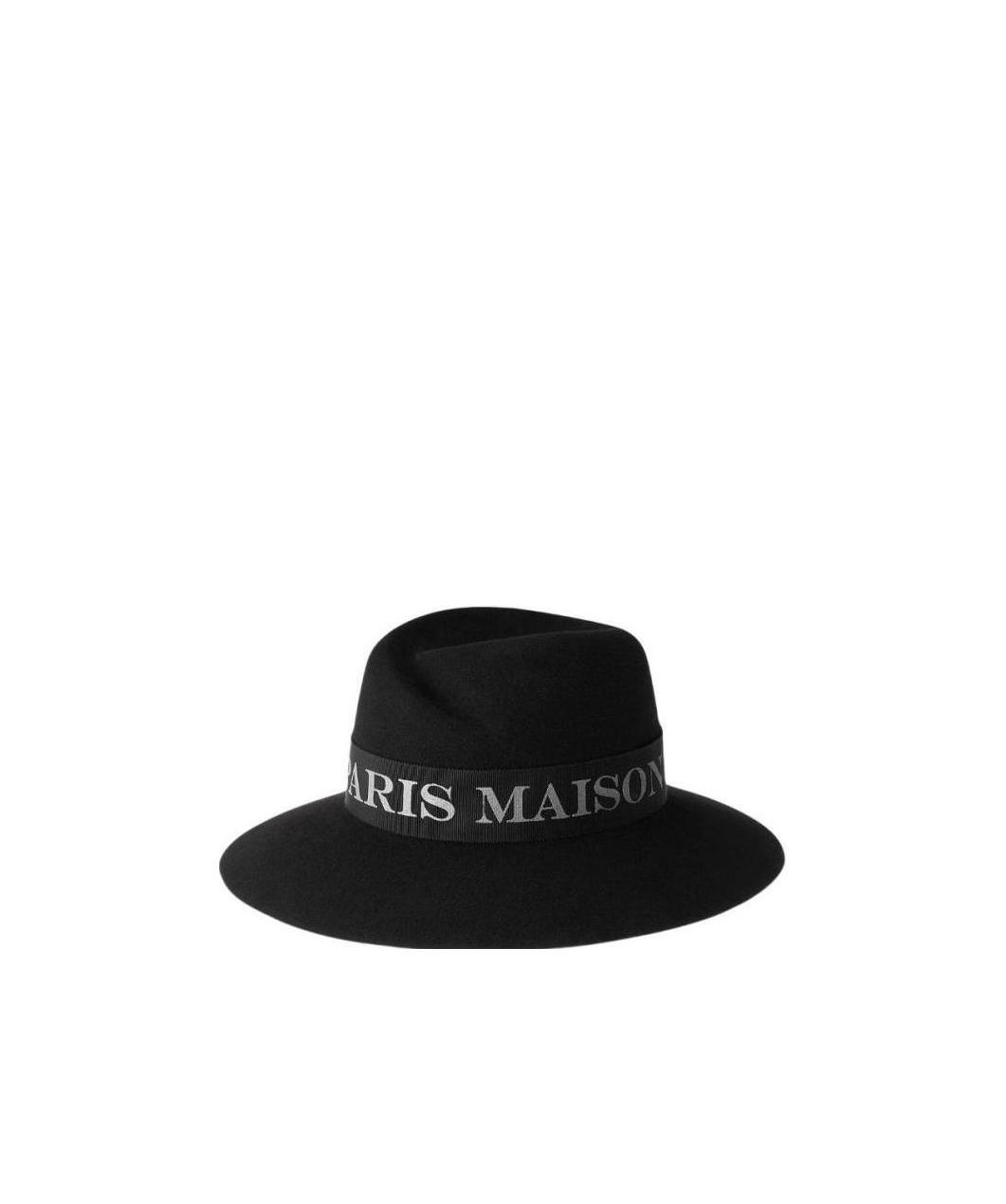 MAISON MICHEL VIRGINIE LOGO-TAPE FEDORA HAT 