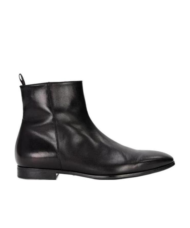 Giorgio Armani Logo Boots In Black