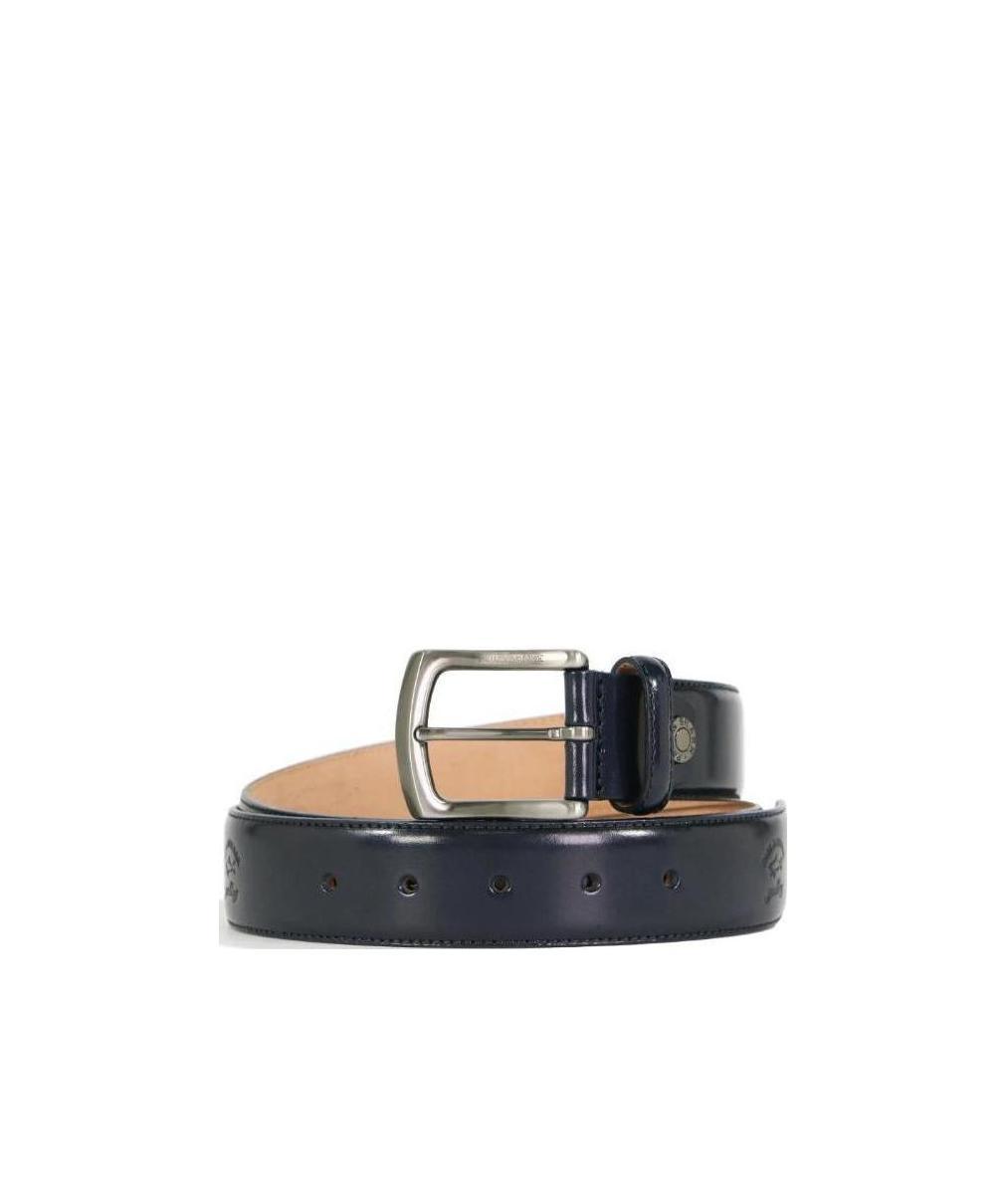 Paul & Shark Logo Belt In Black