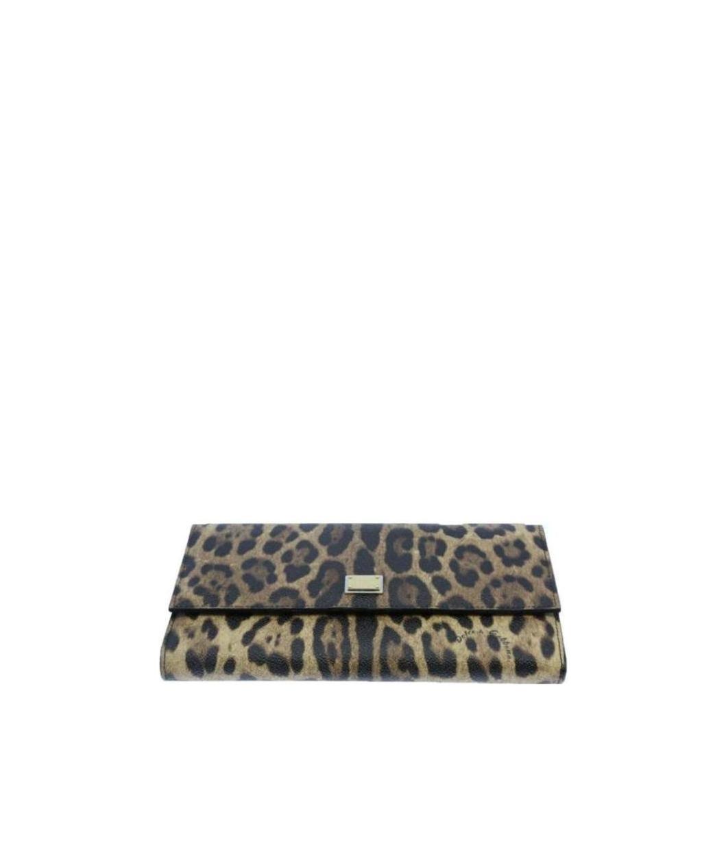 Dolce & Gabbana Leopard Print Wallet In Black