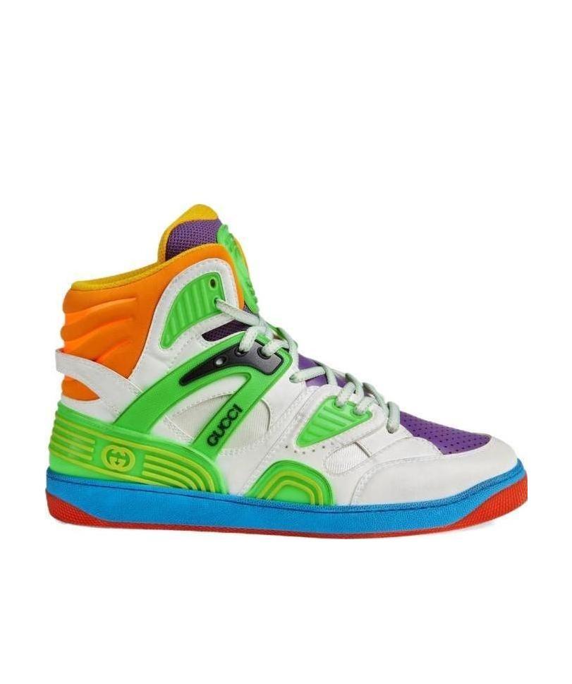 Gucci Basket High-top Sneakers In Multicolor