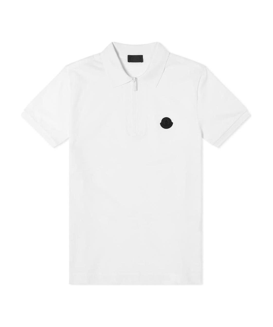 Moncler Classic Cotton Polo T-shirt In White