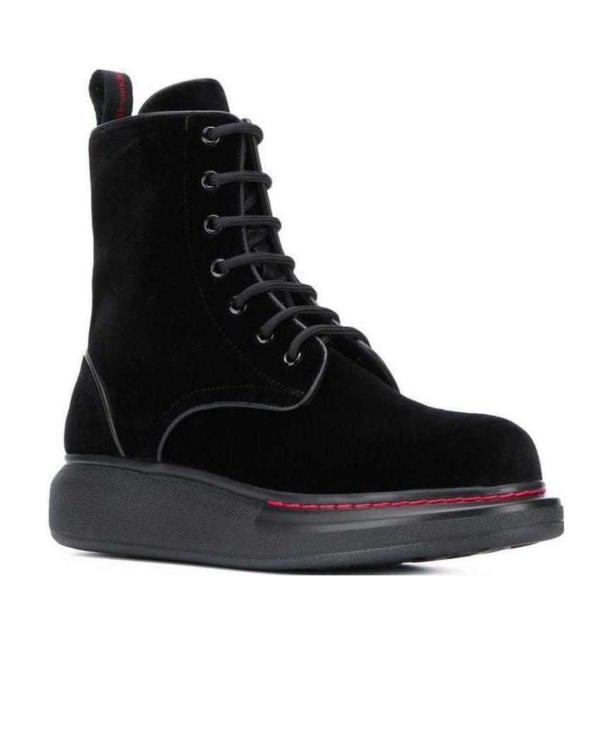 Alexander Mcqueen Oversized Sole Boots In Black