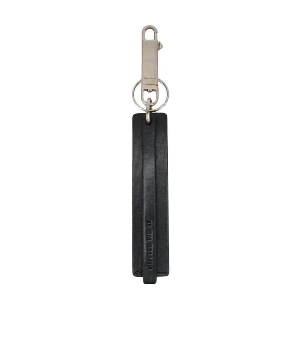 Rick Owens Logo Keychain In Black