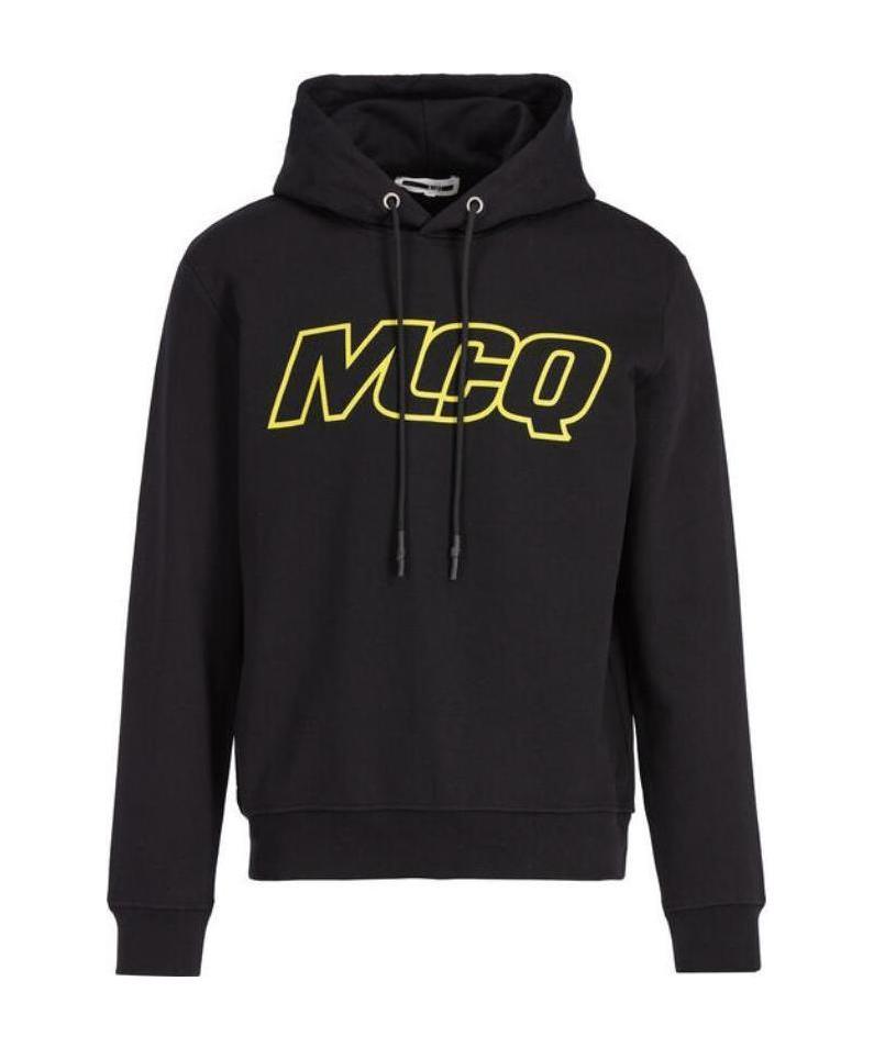 Mcq By Alexander Mcqueen Printed Logo Sweater In Black