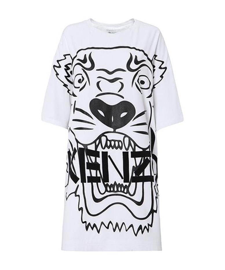 KENZO LOGO PRINTED DRESS