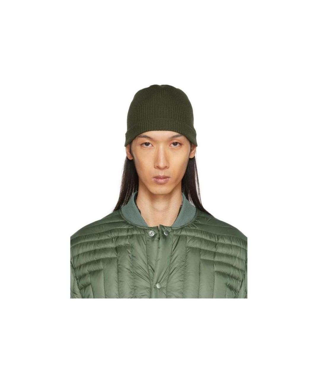 Rick Owens Ribbed-knit Wool Beanie In Green