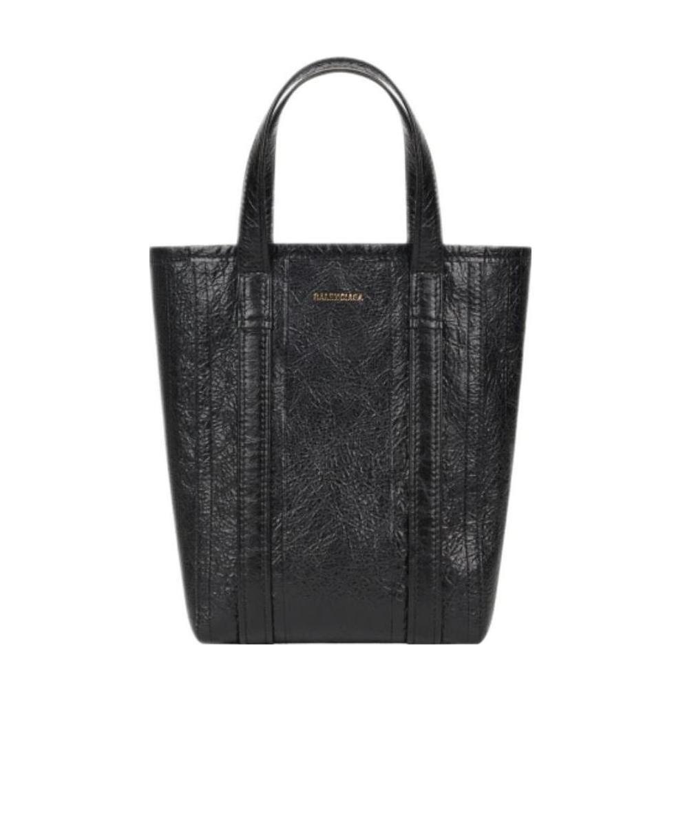 Balenciaga Small Barbes North-south Shopper Bag In Black
