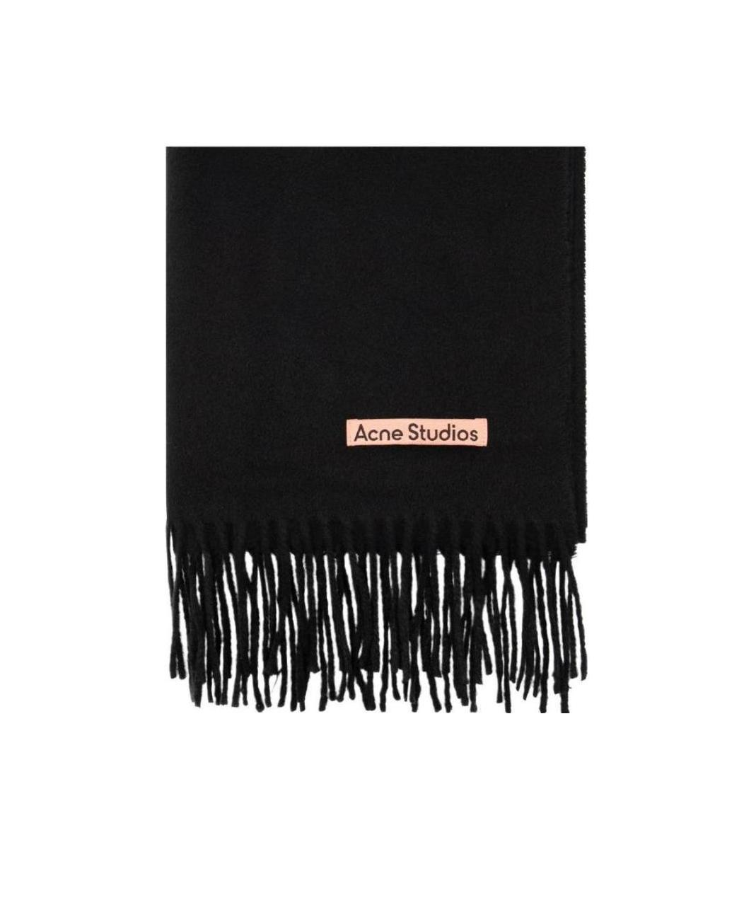 Shop Acne Studios Logo Patch Cashmere Scarf In Pink