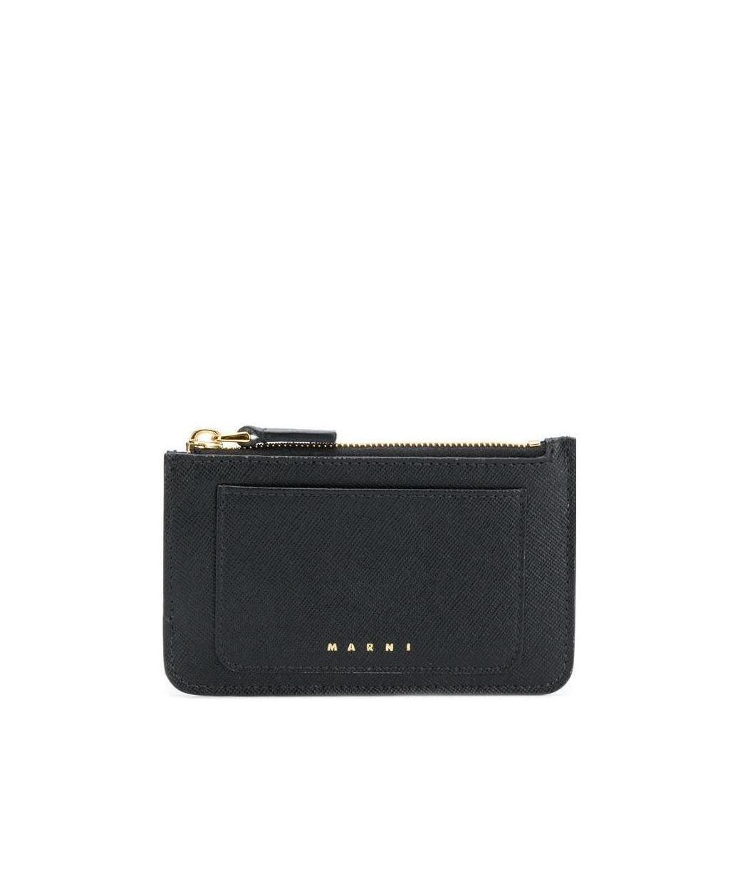 MARNI LOGO EMBOSSED ZIP POUCH 